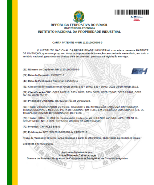 patent assignment brazil